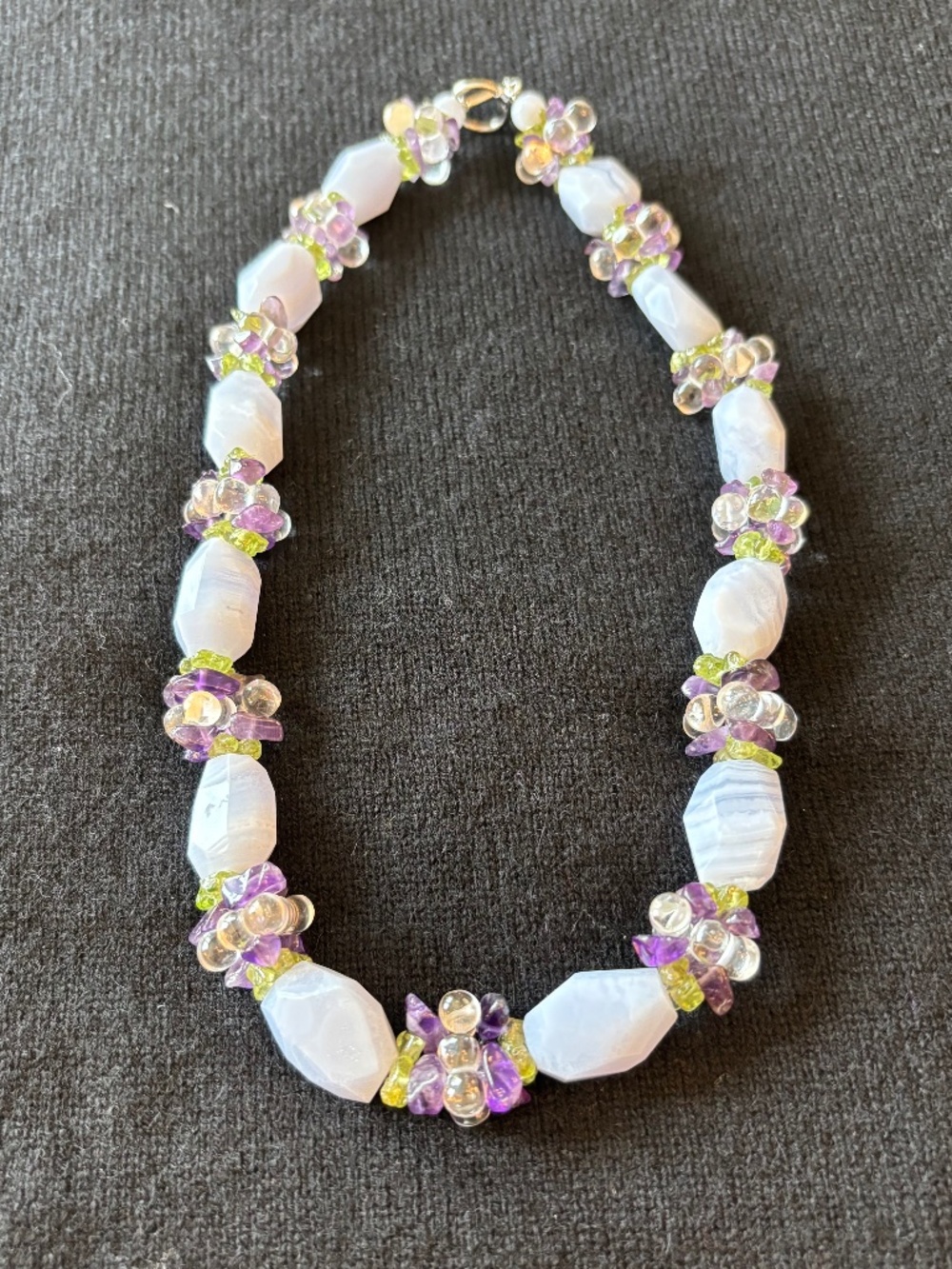 Ross-Simons Blue Lace Agate, Peridot, Amethyst & Quartz